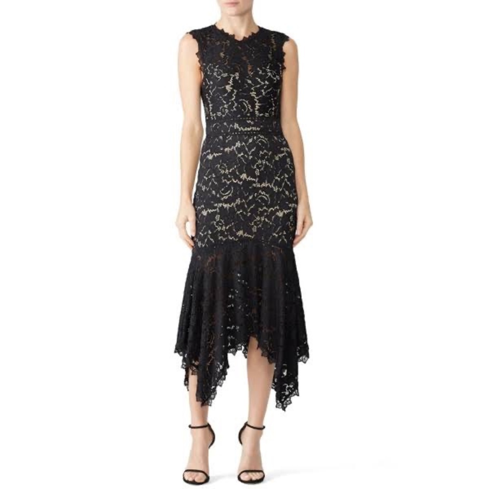Saylor Marlee lace dress black lace dress size xs